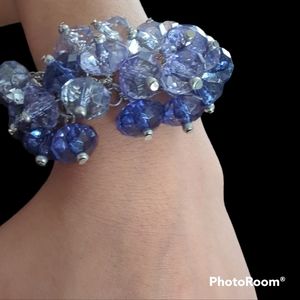 Blue beaded bracelet